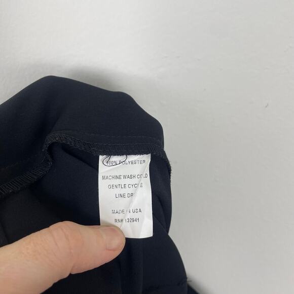 Amanda Uprichard Revolve black high waist trousers with slit size Medium - Picture 7 of 7